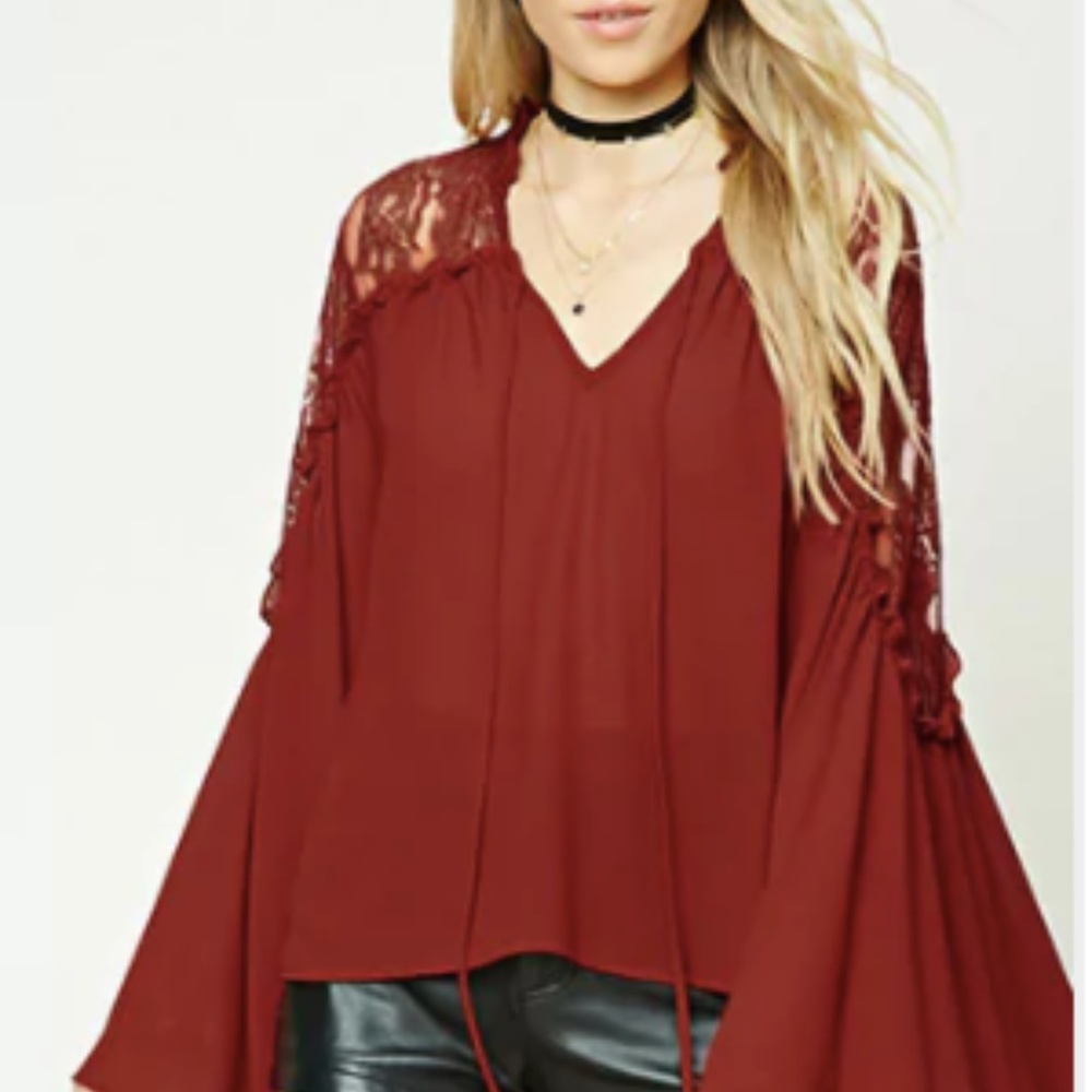 Forever21 red blouse